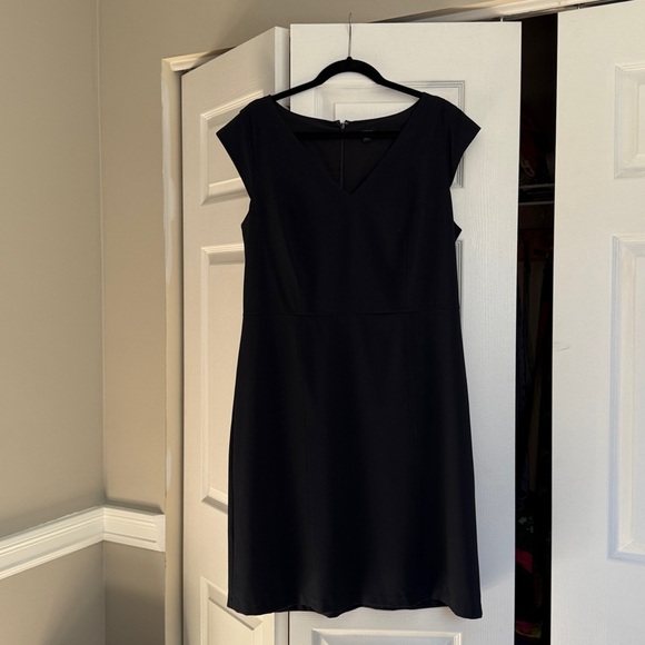 Ann Taylor Factory Classic Navy Midi Dress - Picture 1 of 4